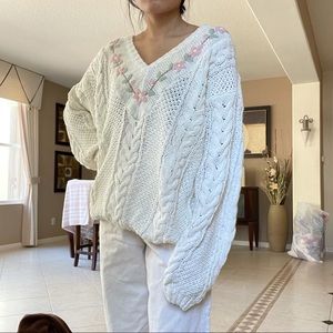 vintage cableknit sweater